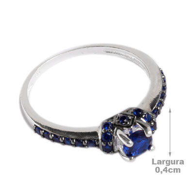 Anel de Prata Solitário