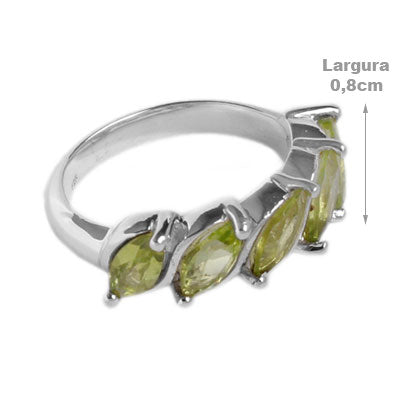 Anel de Prata com Peridoto