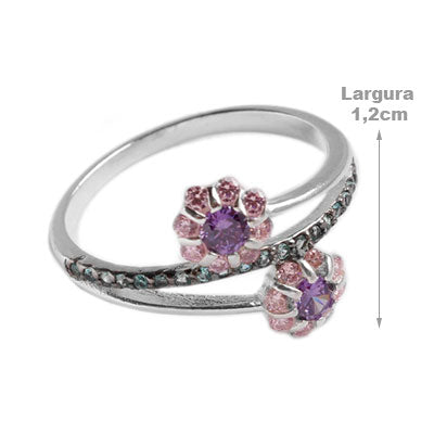 Anel de Prata com Zircônias