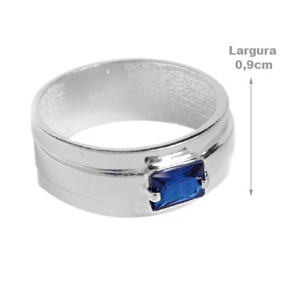 Anel de Prata Formatura com Zircônia