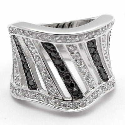 Anel de Prata Zircônias e Ágata