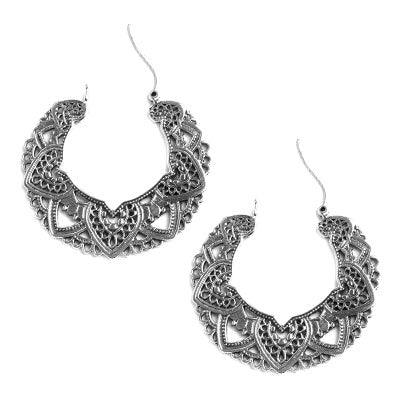 Argola de Prata Vazada