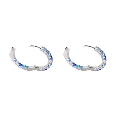 Argola de Prata com Zircônias -