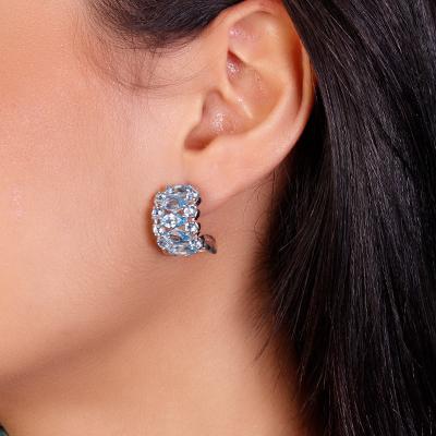 Argola de Prata com Topázio