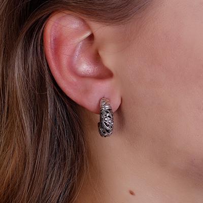 Argola de Prata Trabalhada