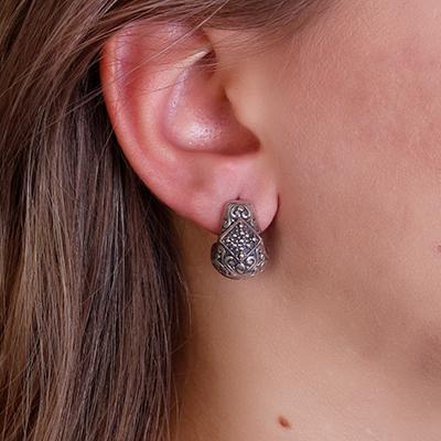 Argola de Prata Trabalhada