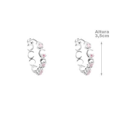 Argola de Prata com Zircônias