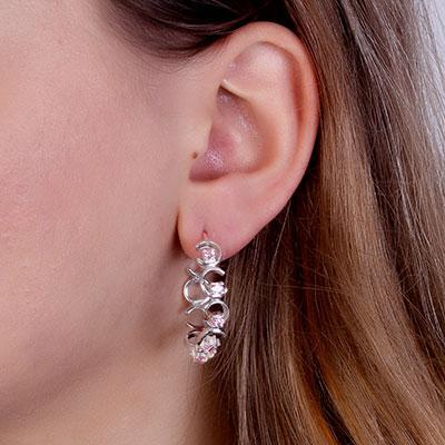 Argola de Prata com Zircônias