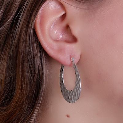 Argola de Prata Trabalhada - 45274