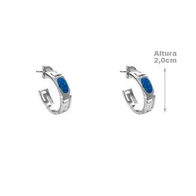 Argola de Prata com Opala