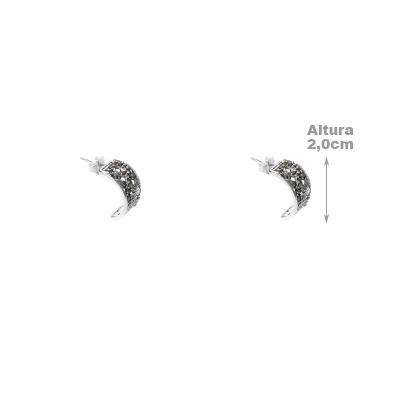 Argola de Prata com Marcassita