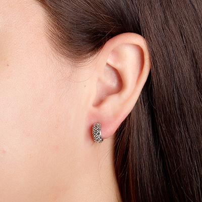 Argola de prata Marcassita - 49330