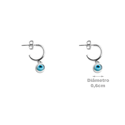 Argola de Prata com Olho Grego