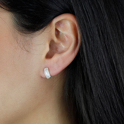 Argola de Prata com Zircônia