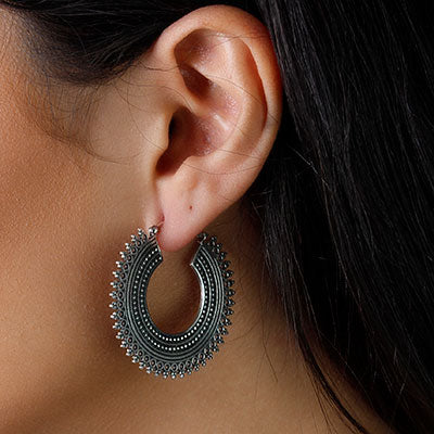 Argola de Prata Trabalhada