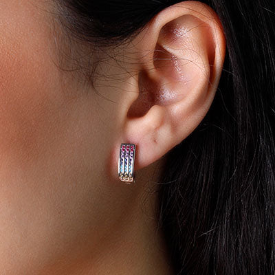 Argola de Prata com Zircônia