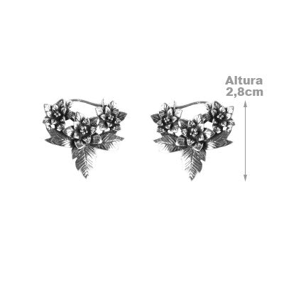 Argola de Prata Flor