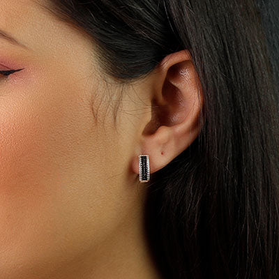 Argola de Prata com Zircônia