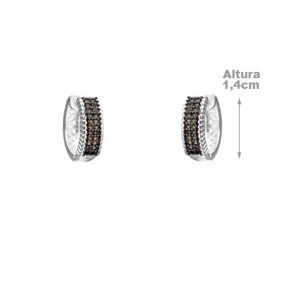 Argola de Prata com Zircônia