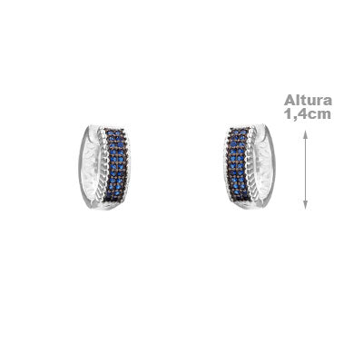 Argola de Prata com Zircônia