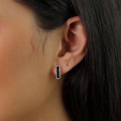 Argola de Prata com Zircônia