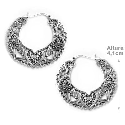 Argola de Prata Vazada