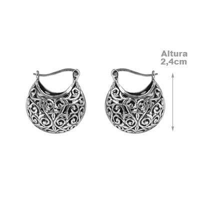 Argola de Prata Trabalhada