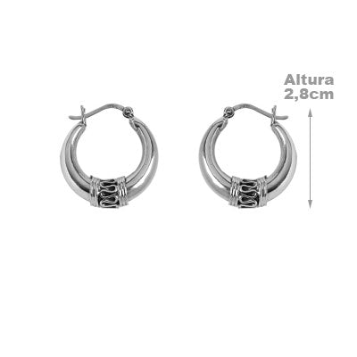 Argola de Prata Trabalhada