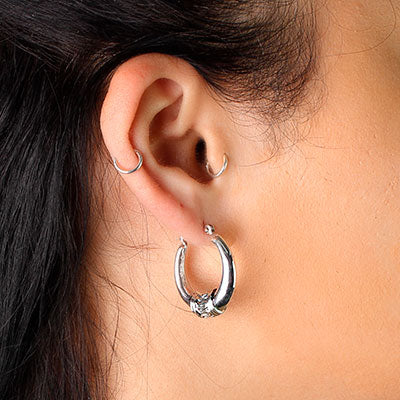 Argola de Prata Trabalhada