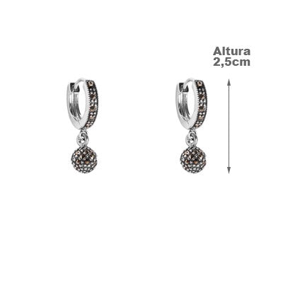 Argola de Prata com Marcassitas