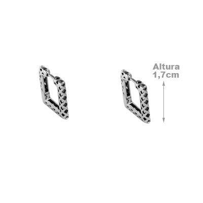 Argola de Prata Vazada