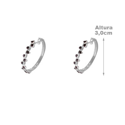 Argola de prata com Ônix