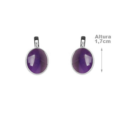 Argola de Prata com Ametista