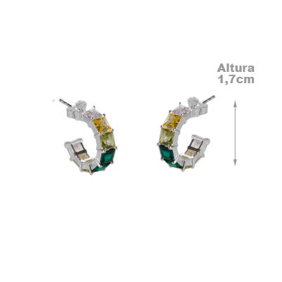 Argola de Prata com Pedras