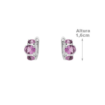 Argola de Prata com Ametista