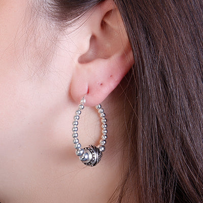 Argola de Prata Bolas