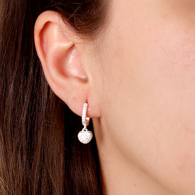 Argola de Prata com Coração