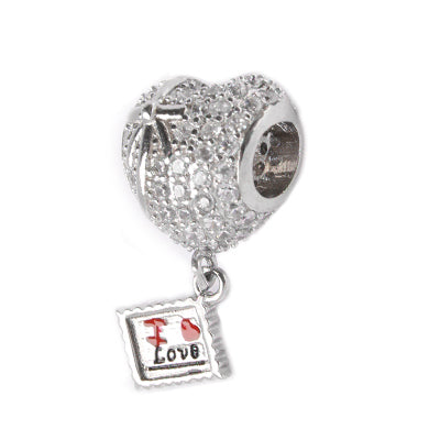 Berloque de Prata com Coração.