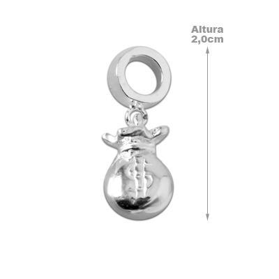 Berloque de Prata Saco de Dinheiro - 30220