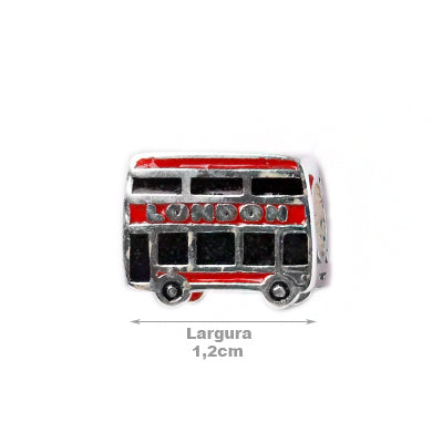 Berloque de Prata Ônibus