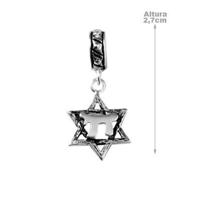 Berloque de Prata Estrela de Davi