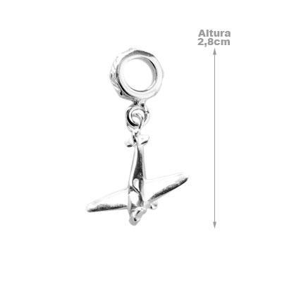 Berloque de Prata Avião - 34334