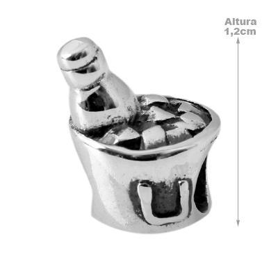 Berloque de Prata Balde de Gelo