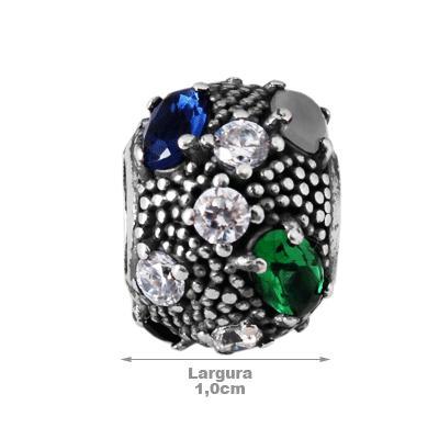 Berloque de Prata com Zircônias