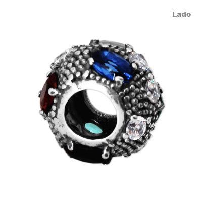 Berloque de Prata com Zircônias