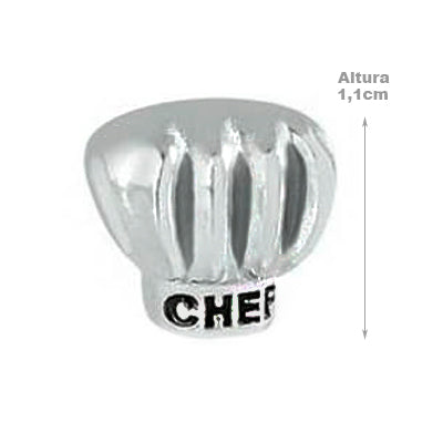 Berloque de Prata Chef de Cozinha