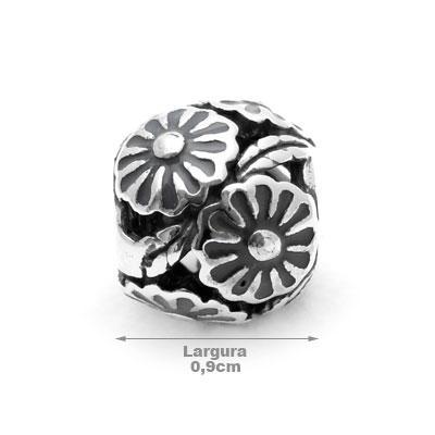 Berloque de Prata Flor  - 38772