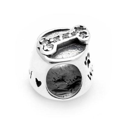 Berloque de Prata Pote de Ração