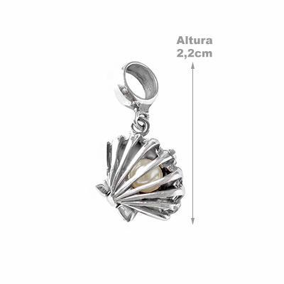 Berloque de Prata Concha.