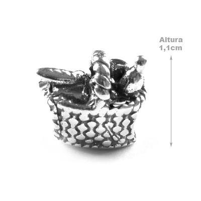 Berloque de Prata Cesta.